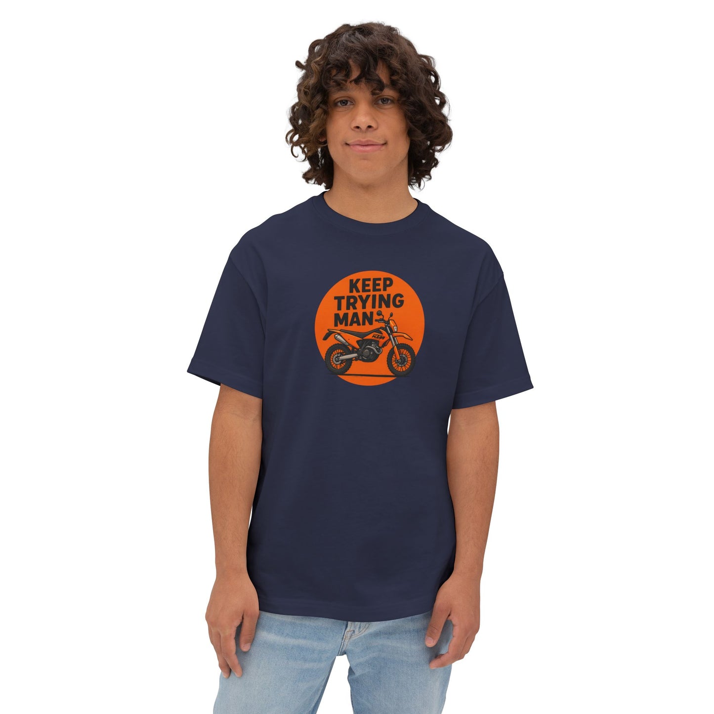 Oversized KTM Tee - Keep Trying Man - Unisex Cotton Tee - Graphic Tee