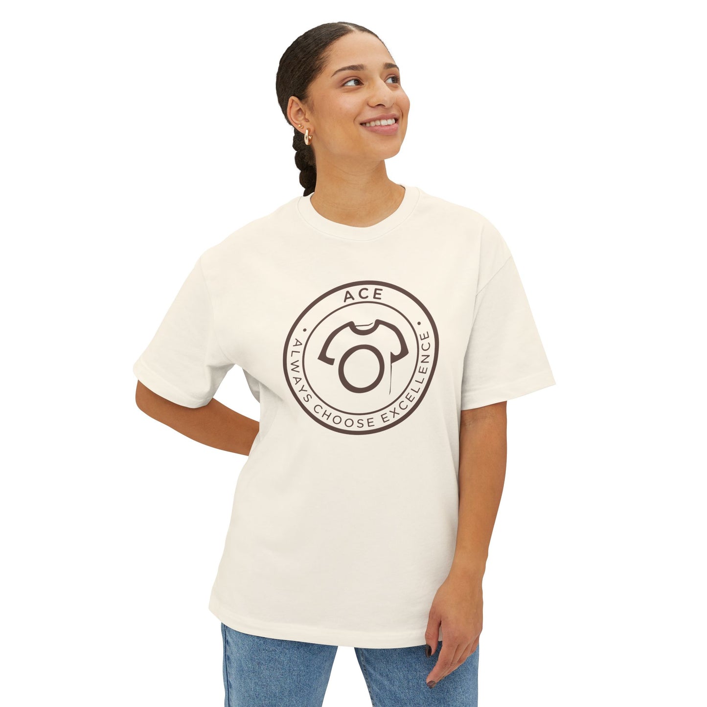 Oversized ACE Tee – Always Choose Excellence | Unisex Cotton Tee - For Ambitious Minds