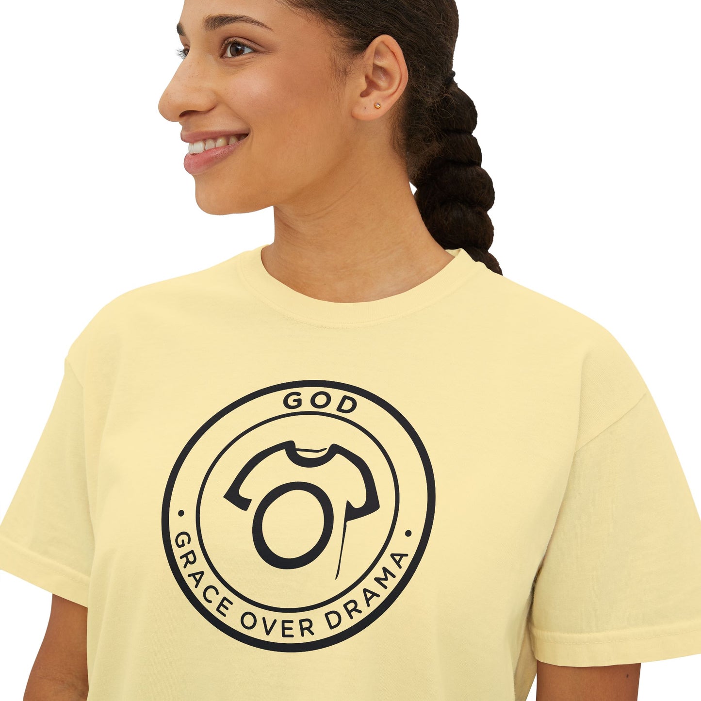 GOD Tee - Grace Over Drama | Women's Boxy Tee