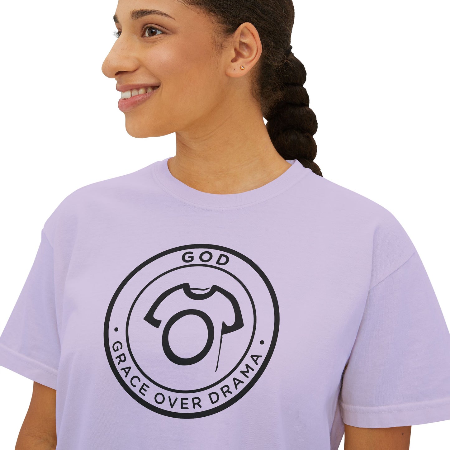 GOD Tee - Grace Over Drama | Women's Boxy Tee