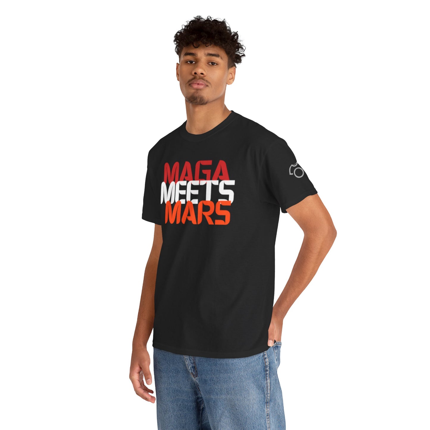 Maga Meets Mars | Unisex Cotton Tee - Humor Goes Galactic