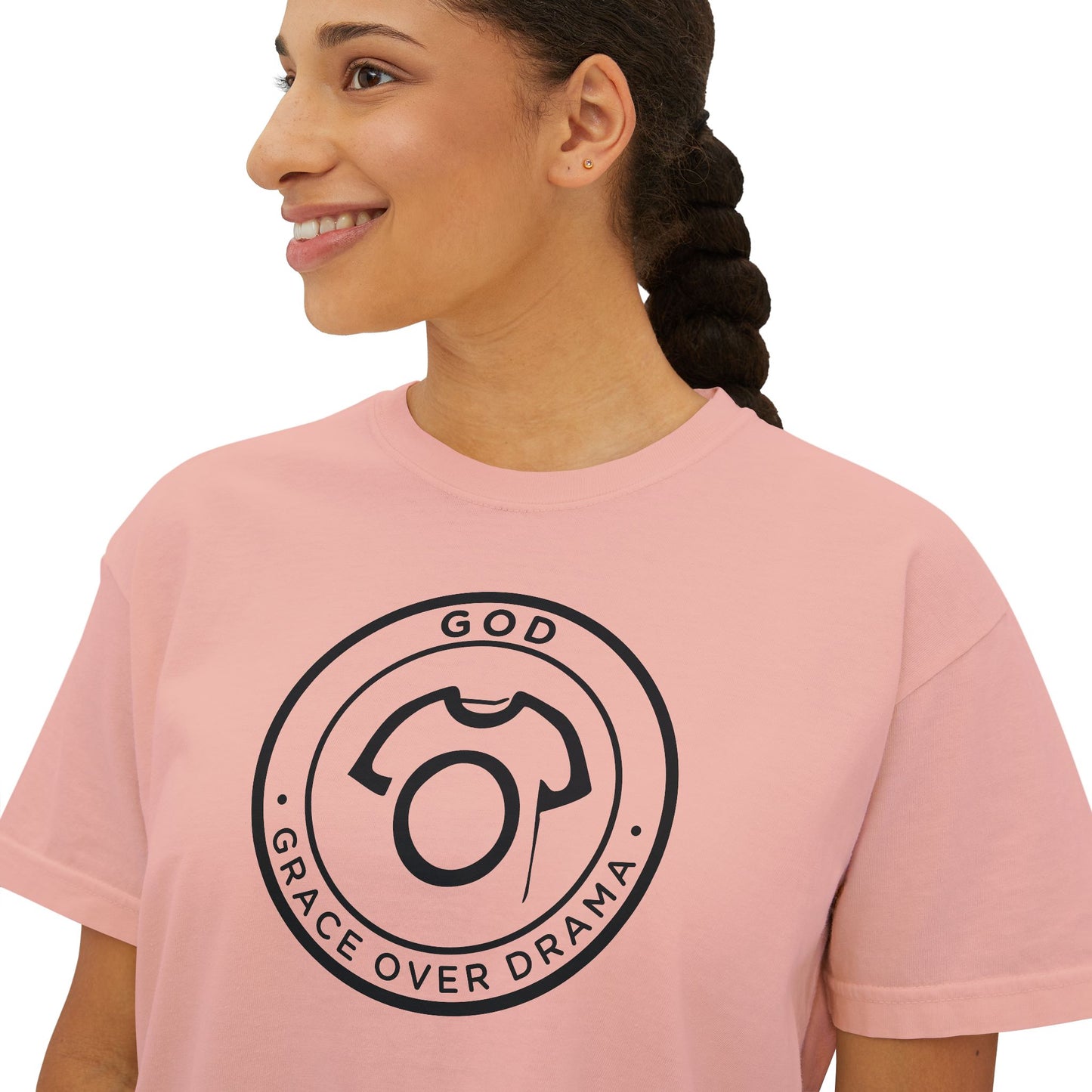 GOD Tee - Grace Over Drama | Women's Boxy Tee