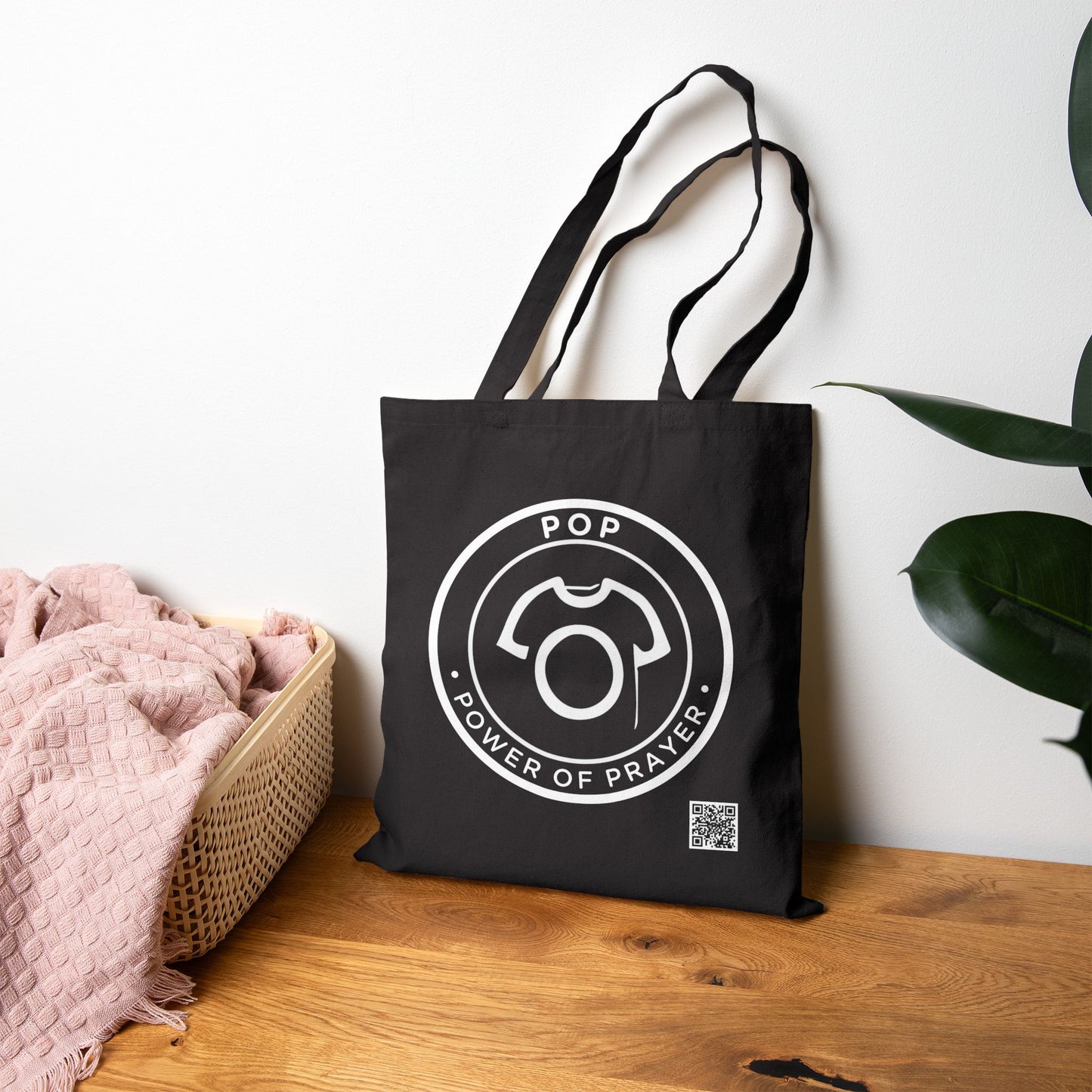 POP - Power of Prayer | Faith-Inspired Cotton Canvas Tote Bag