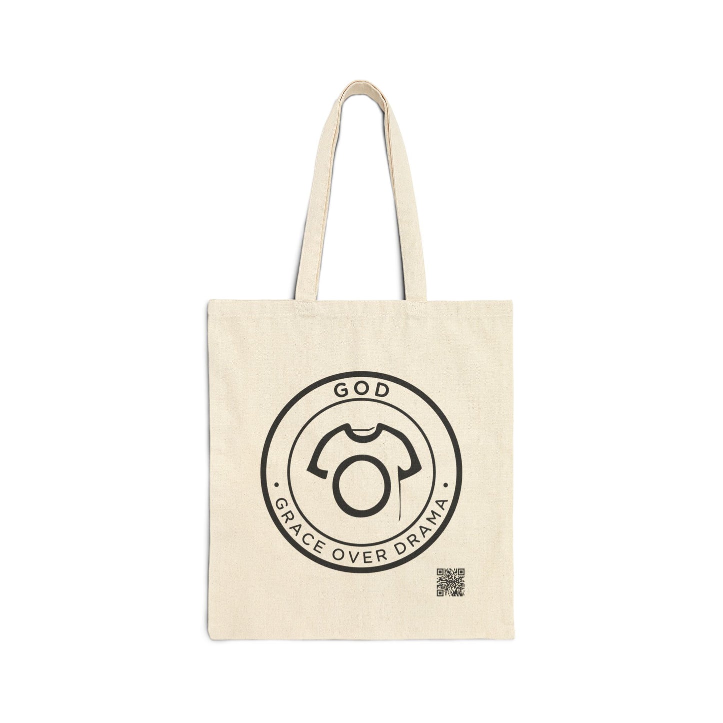 GOD – Grace Over Drama | Inspirational Canvas Tote Bag