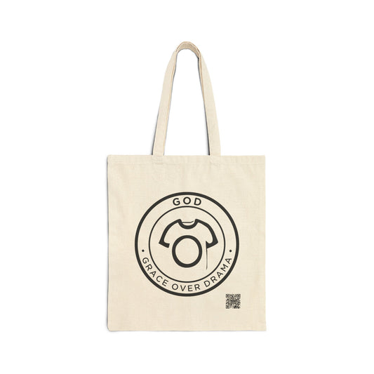 GOD – Grace Over Drama | Inspirational Canvas Tote Bag