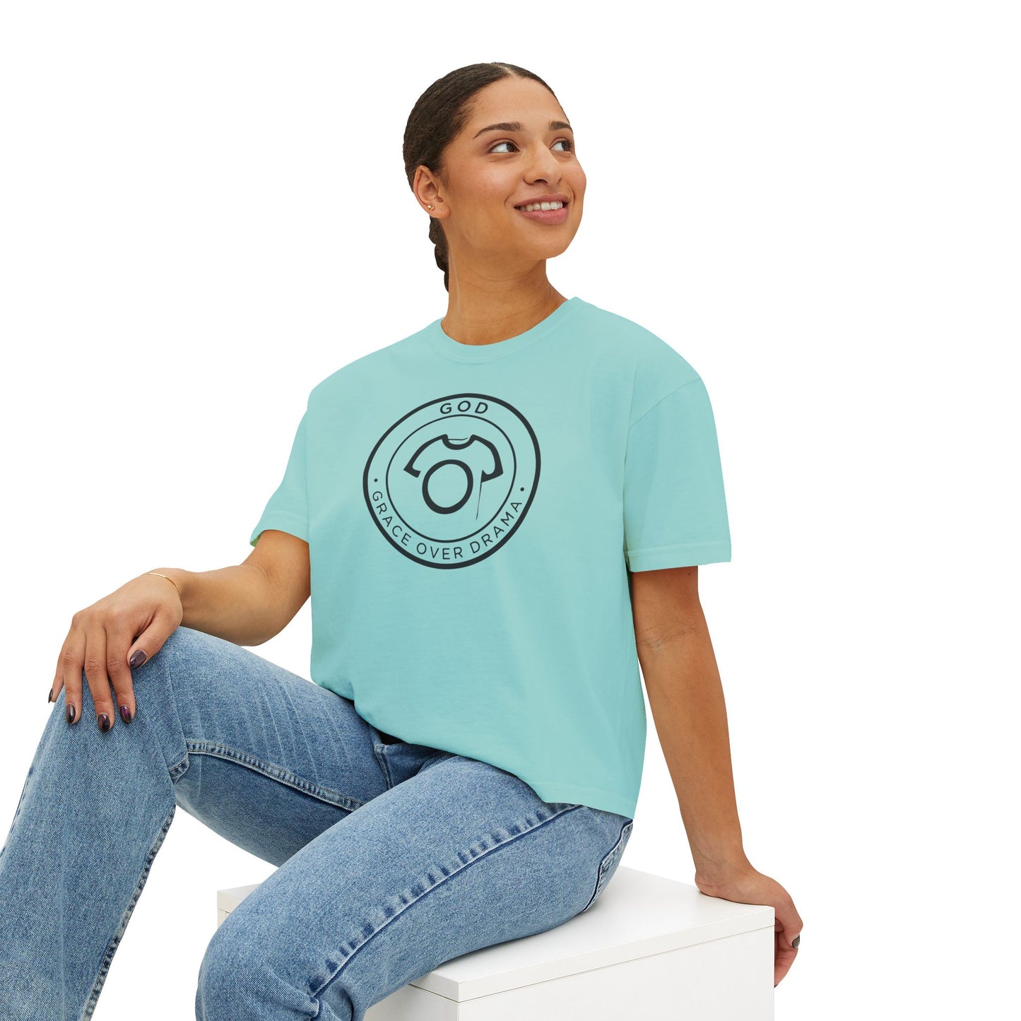 GOD Tee - Grace Over Drama | Women's Boxy Tee