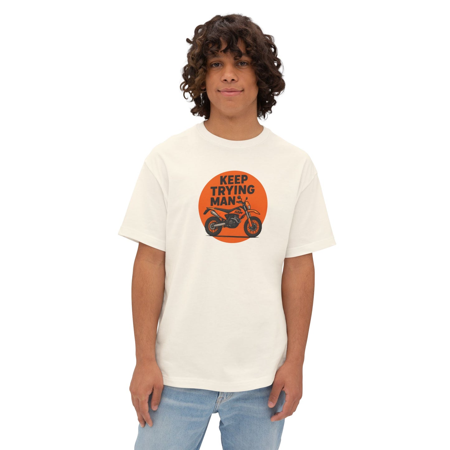 Oversized KTM Tee – Keep Trying Man | Unisex Cotton Tee