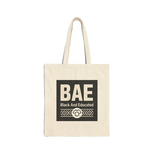 BAE - Black and Educated Cotton Canvas Tote Bag