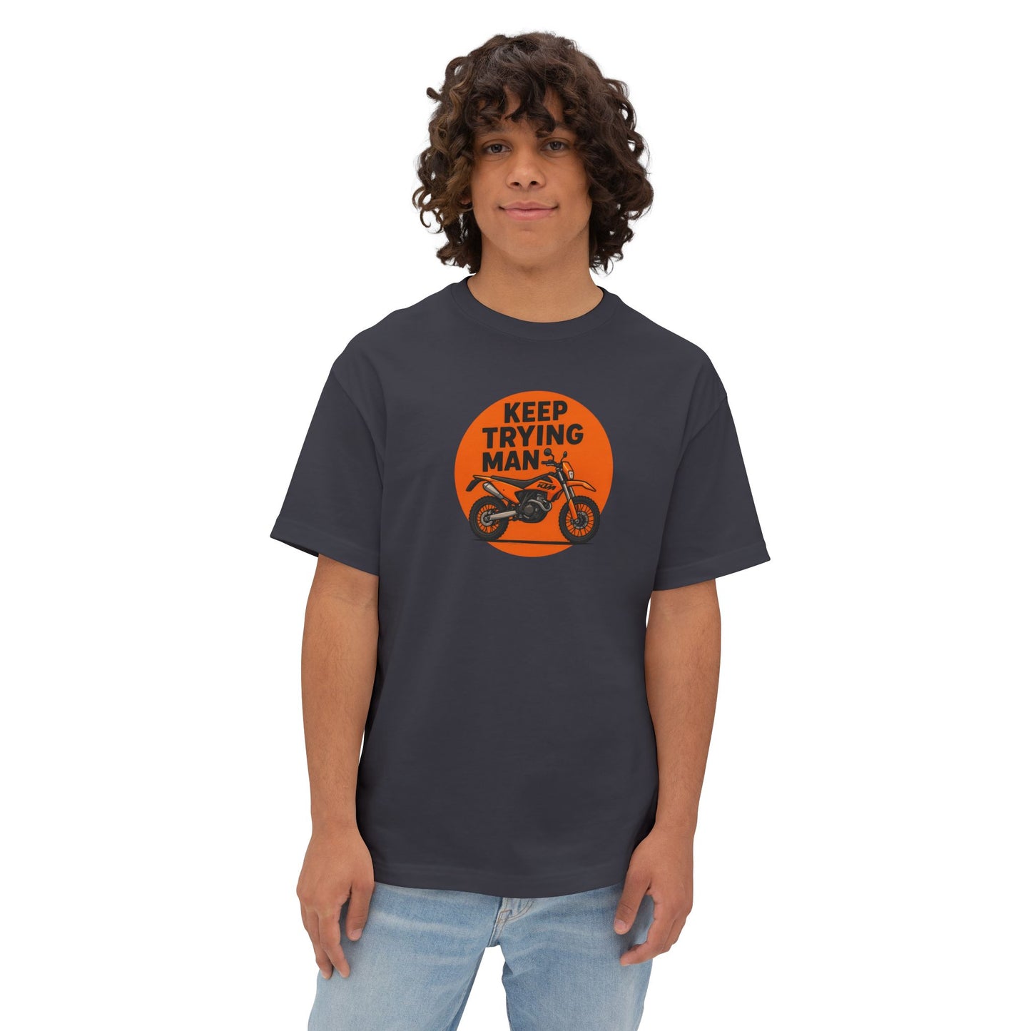 Oversized KTM Tee – Keep Trying Man | Unisex Cotton Tee